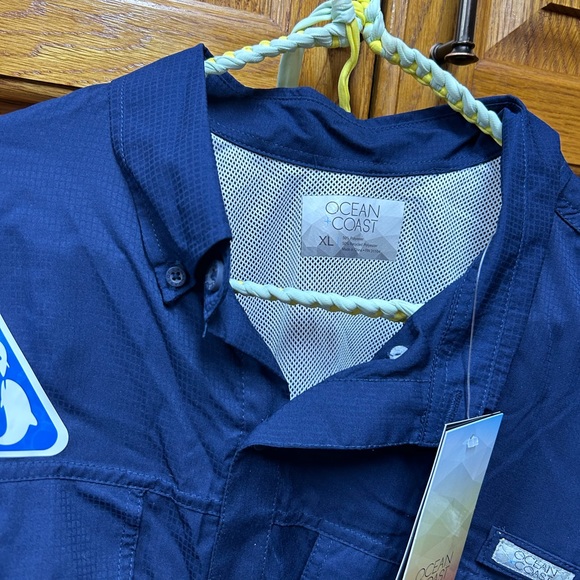 Men’s ocean + coast button down fish gear shirt xl - Picture 2 of 8